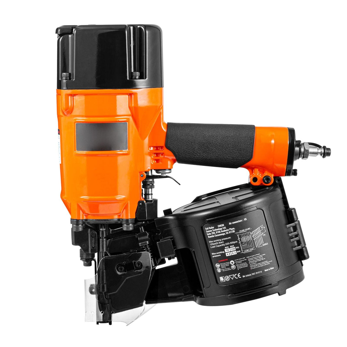 Coil Siding/Framing Nailer CN83N, 2" to 3-1/4" 15 Degree Pneumatic Siding Nail Gun with Tool-Less Depth Adjustment, 70-120PSI Air Coil Nailer for Siding Sheathing Wooding Fencing Decking