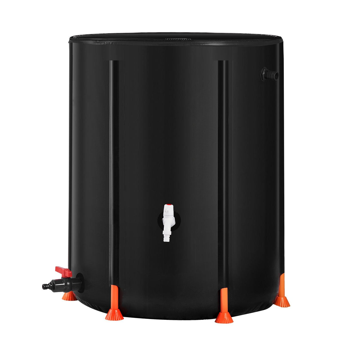Collapsible Rain Barrel, 66 Gallon/250 L Portable Rain Water Collection Barrel, PVC Rainwater Collection System with Spigots and Overflow Kit, Water Barrel for Garden Water Catcher