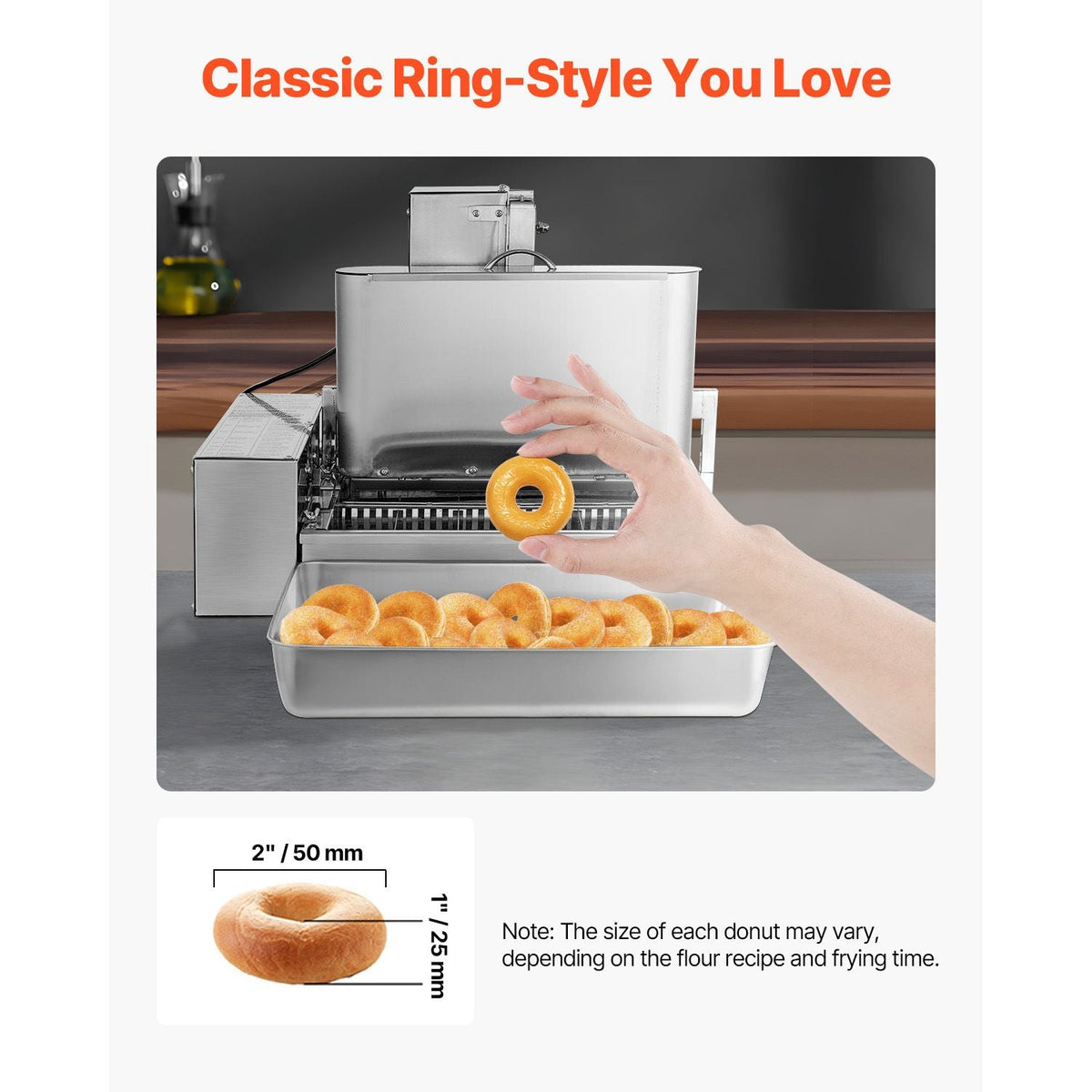 Commercial Automatic Donuts Machine, 6 Rows Donuts Making Equipment, 360 pcs/hour Electric High Power Doughnut Maker, Stainless Steel Frying Auto Fryer, with Intelligent Control