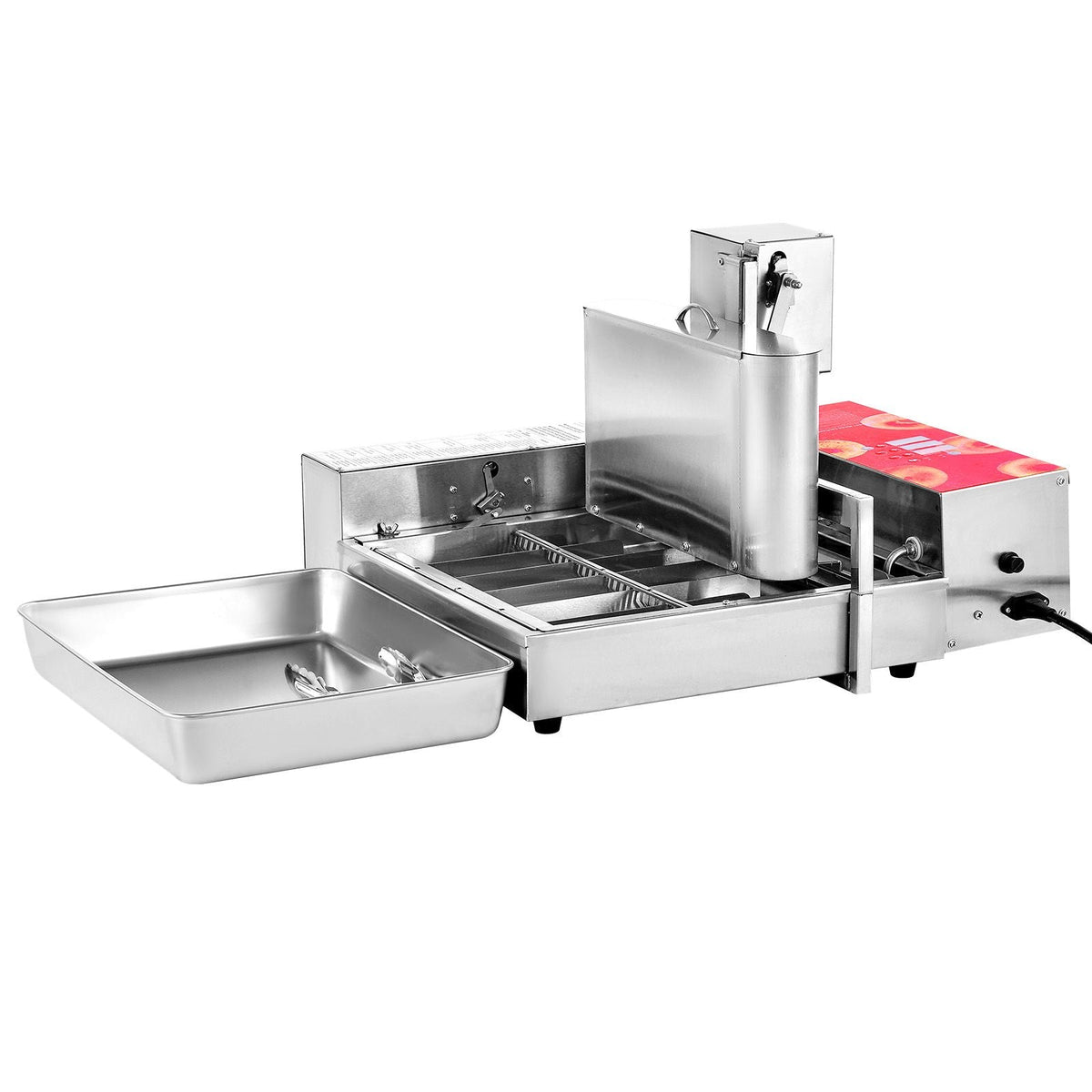 Commercial Automatic Donuts Machine, 6 Rows Donuts Making Equipment, 360 pcs/hour Electric High Power Doughnut Maker, Stainless Steel Frying Auto Fryer, with Intelligent Control