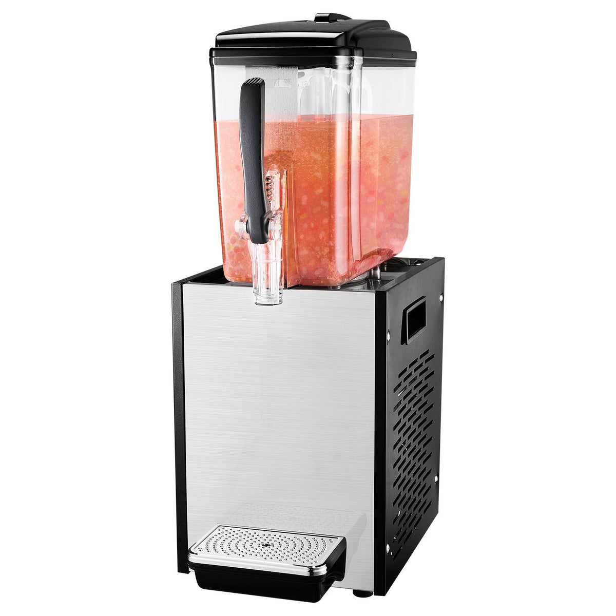 Commercial Beverage Dispenser, 12 L / 12.7 QT Juice Dispenser, 246W 304 Stainless Steel Food Grade Ice Tea Drink Machine with 45 Fahrenheit -54 Fahrenheit Cooling Temperature