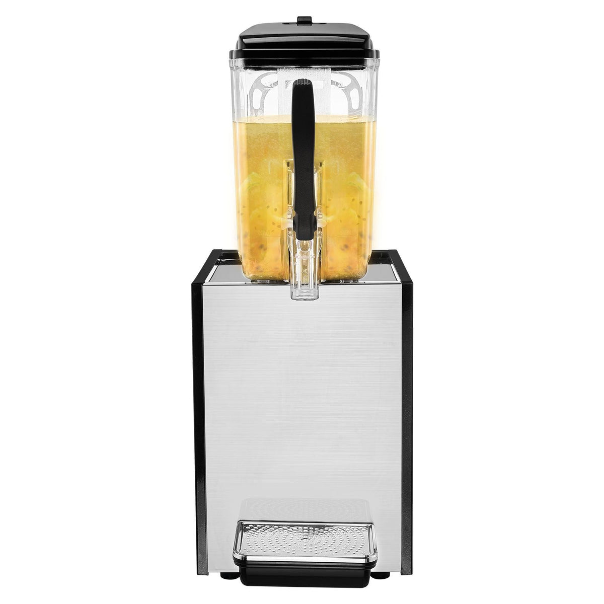 Commercial Beverage Dispenser, 12 L / 12.7 QT Juice Dispenser, 246W 304 Stainless Steel Food Grade Ice Tea Drink Machine with 45 Fahrenheit -54 Fahrenheit Cooling Temperature