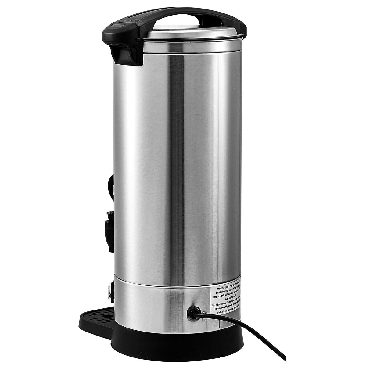 Commercial Coffee Urn, 110 Cups Stainless Steel Large Coffee Dispenser, 1500W 110V Electric Coffee Maker Urn For Quick Brewing, Hot Water Urn with Detachable Power Cord for Easy Cleaning, Silver