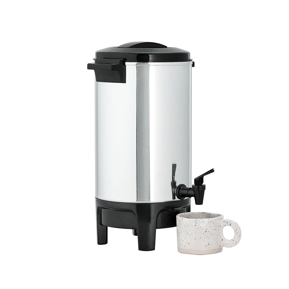 Commercial Coffee Urn, 30 Cup 4.5 L Hot Beverage Dispenser with Dripless Faucet, Quick-Brewing Commercial Coffee Maker, Automatic Temperature Control, for Catering, Party, Church & Restaurant