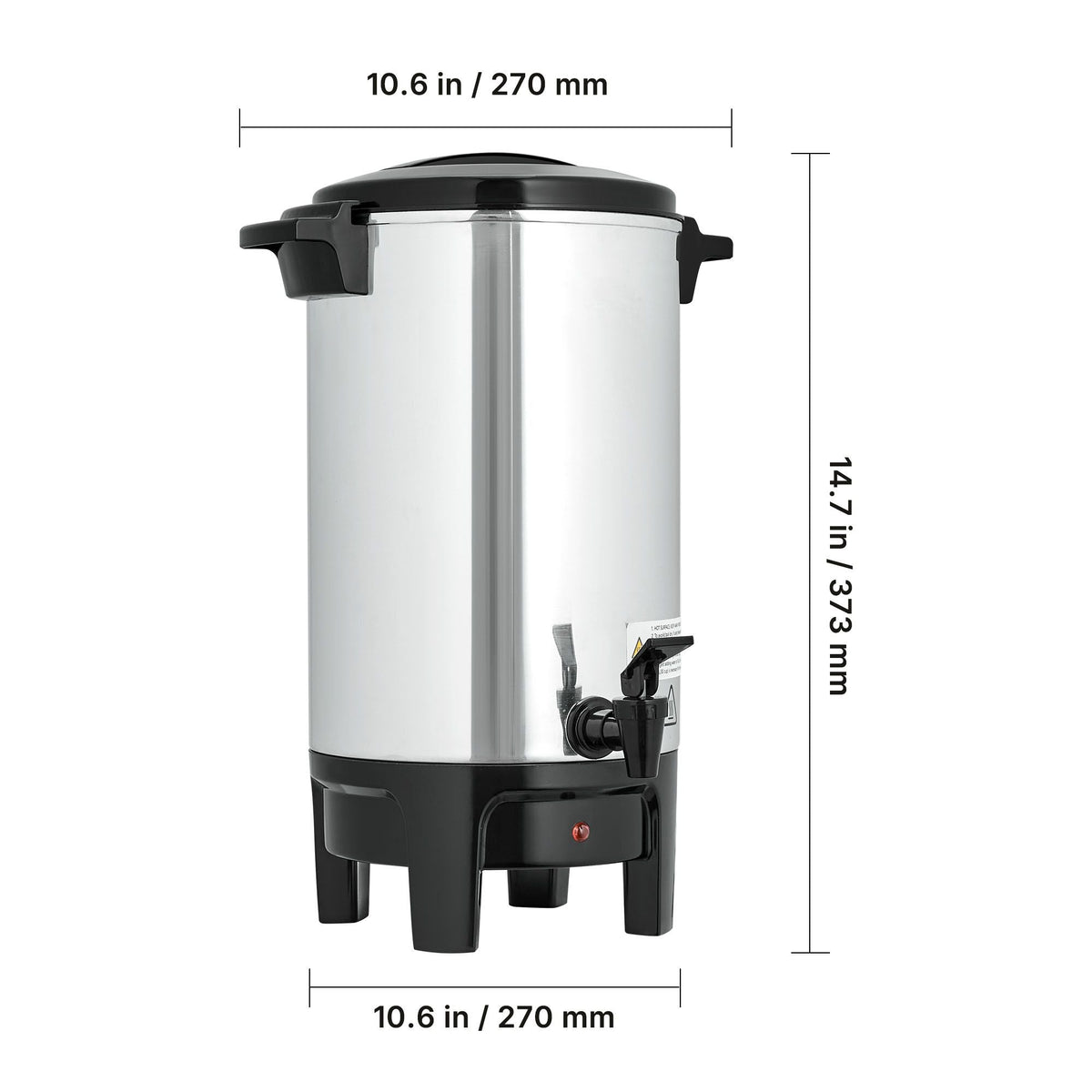 Commercial Coffee Urn, 30 Cup 4.5 L Hot Beverage Dispenser with Dripless Faucet, Quick-Brewing Commercial Coffee Maker, Automatic Temperature Control, for Catering, Party, Church & Restaurant
