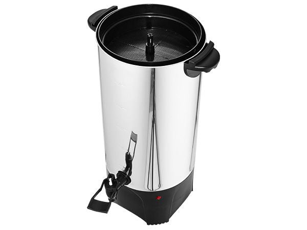 Commercial Coffee Urn, 50 Cups Stainless Steel Large Coffee Dispenser, 1000W 110V Electric Coffee Maker Urn For Quick Brewing, Hot Water Urn with Detachable Power Cord for Easy Cleaning, Silver