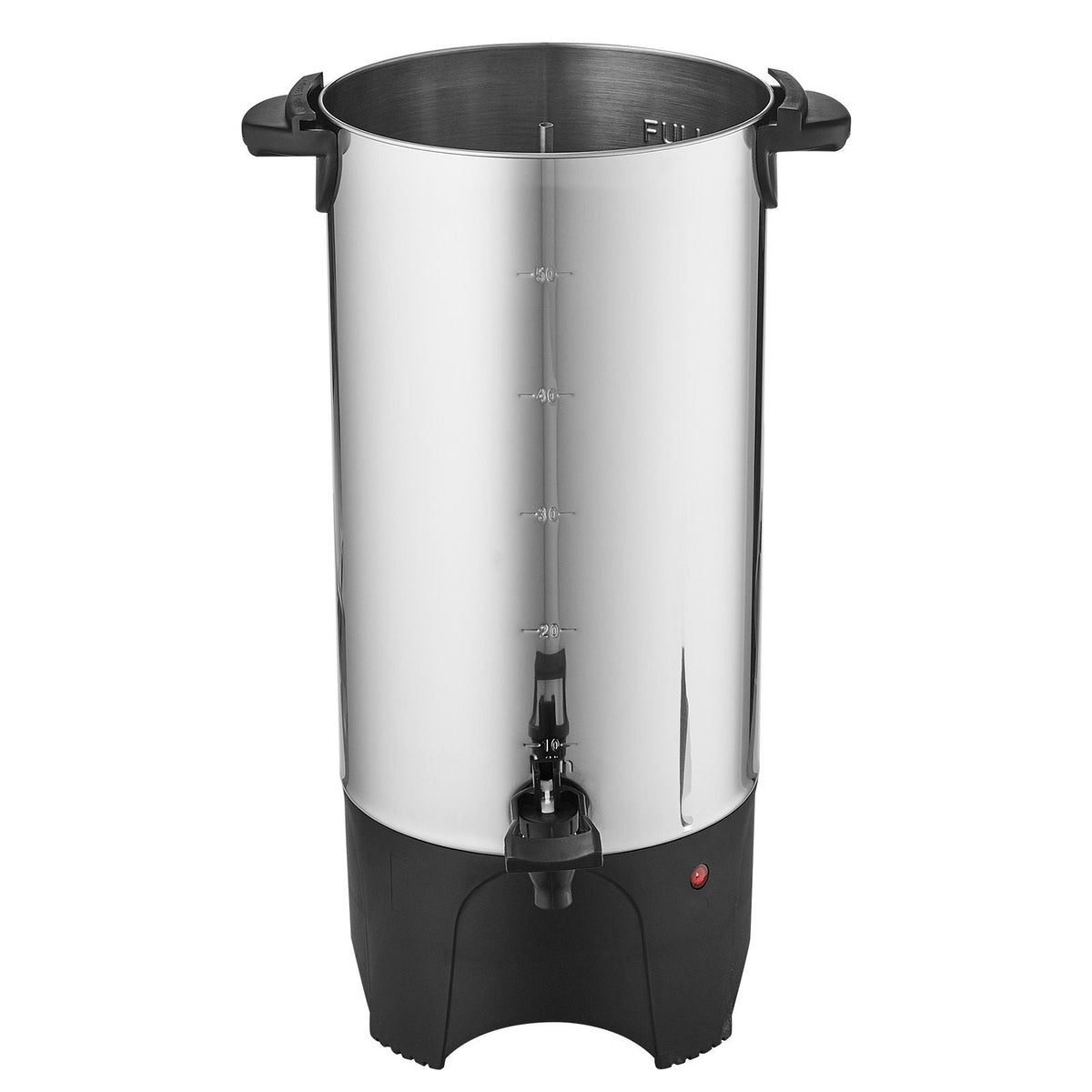 Commercial Coffee Urn, 50 Cups Stainless Steel Large Coffee Dispenser, 1000W 110V Electric Coffee Maker Urn For Quick Brewing, Hot Water Urn with Detachable Power Cord for Easy Cleaning, Silver