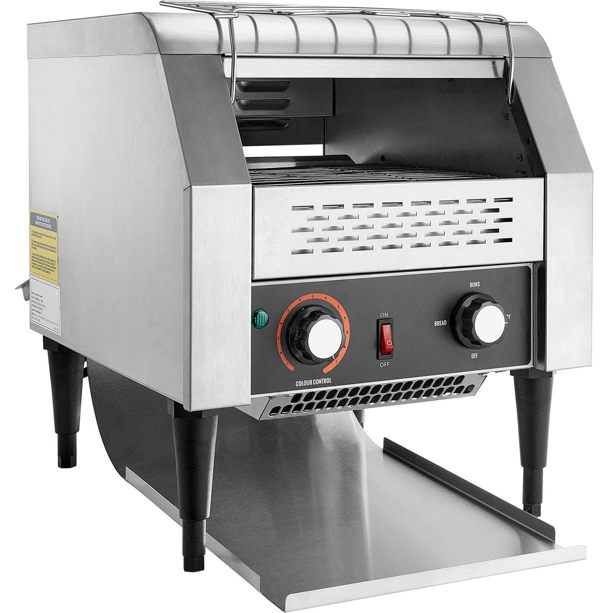 Commercial Conveyor Toaster, 300 Slices/Hour Conveyor Belt Toaster, Heavy Duty Stainless Steel Commercial Toaster Oven, Electric Restaurant Commercial Toaster for Toast Bun, Bagel, Bread