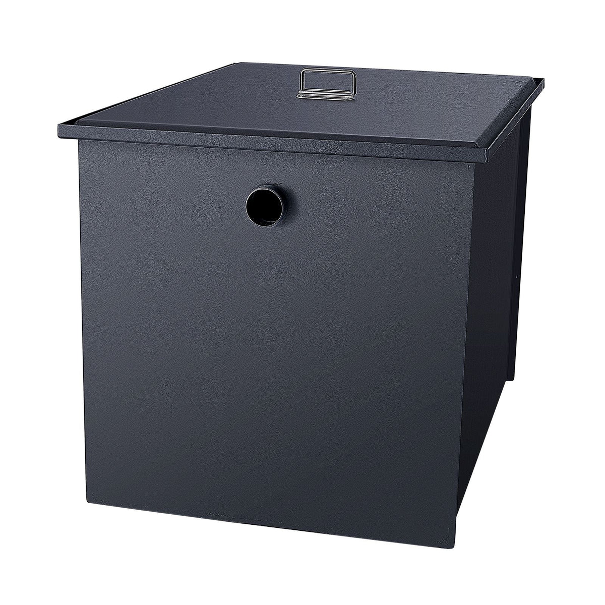 Commercial Grease Trap, 40 LBS Grease Interceptor, Side Inlet Interceptor, Under Sink Carbon Steel Grease Trap, 15.2 GPM Waste Water Oil-water Separator, for Restaurant Canteen Home Kitchen