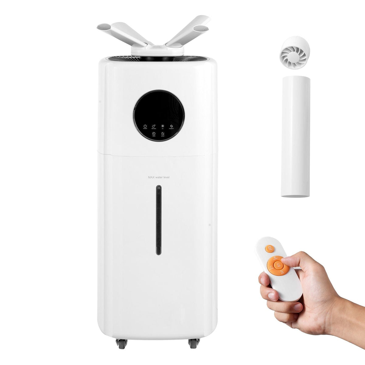 Commercial Humidifier, 5.5 Gal/21L 40.6 oz/h Cool Mist Output, Industrial Air Vaporizer for Large Room Up To 1291.7 Sq Ft,Top Refill Humidifier w/ 12-Hour Timer for Whole House,Greenhouse, Plant