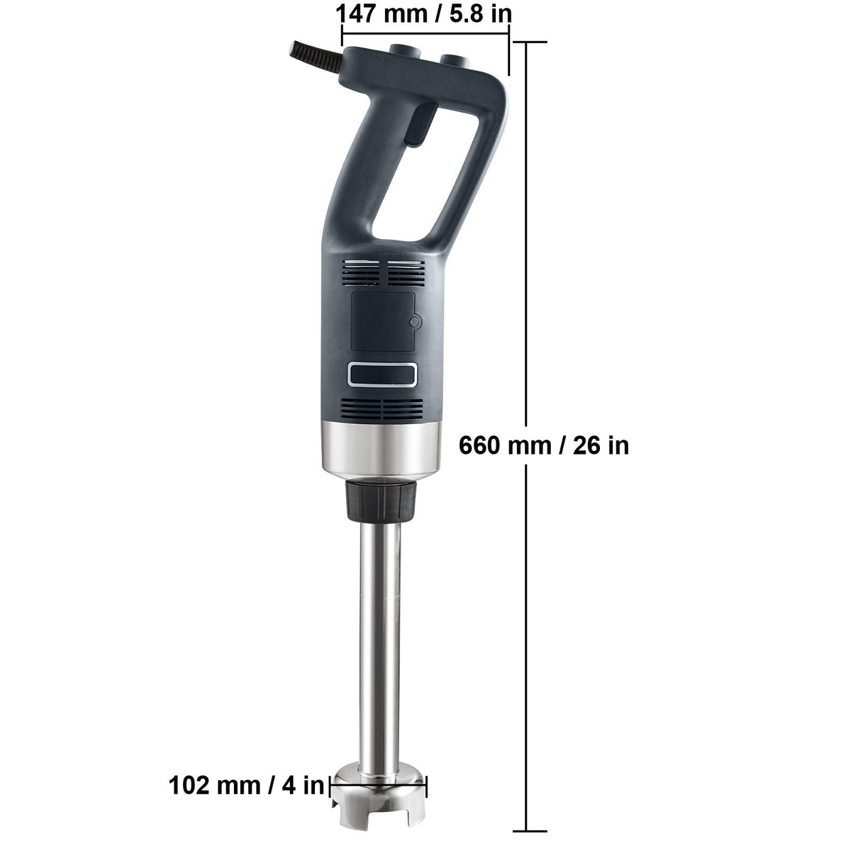 Commercial Immersion Blender, 500 Watt Heavy Duty Hand Mixer, Variable Speed Kitchen Stick Mixer with 304 Stainless Steel Blade, Multi-Purpose Portable Mixer for Soup, Smoothie, Puree, Baby Food