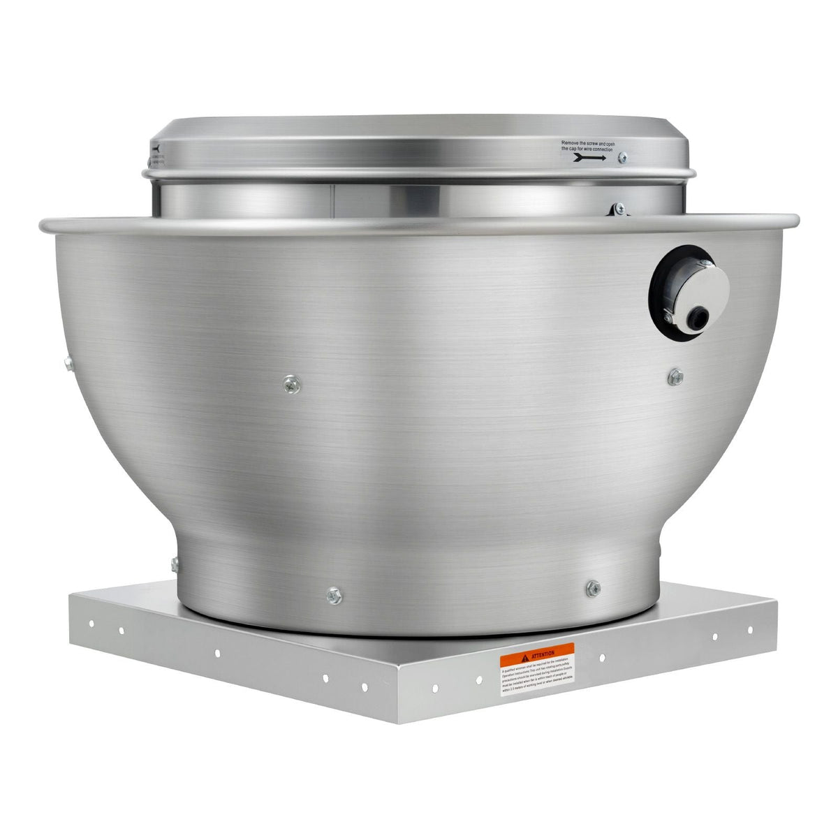Commercial Kitchen Exhaust Fan, 1136 CFM Restaurant Canopy Hood Exhaust Fan, 0.33HP 250W Direct Drive Food Truck Hood Vent, High Speed & Low Noise, for Warehouse, Agriculture