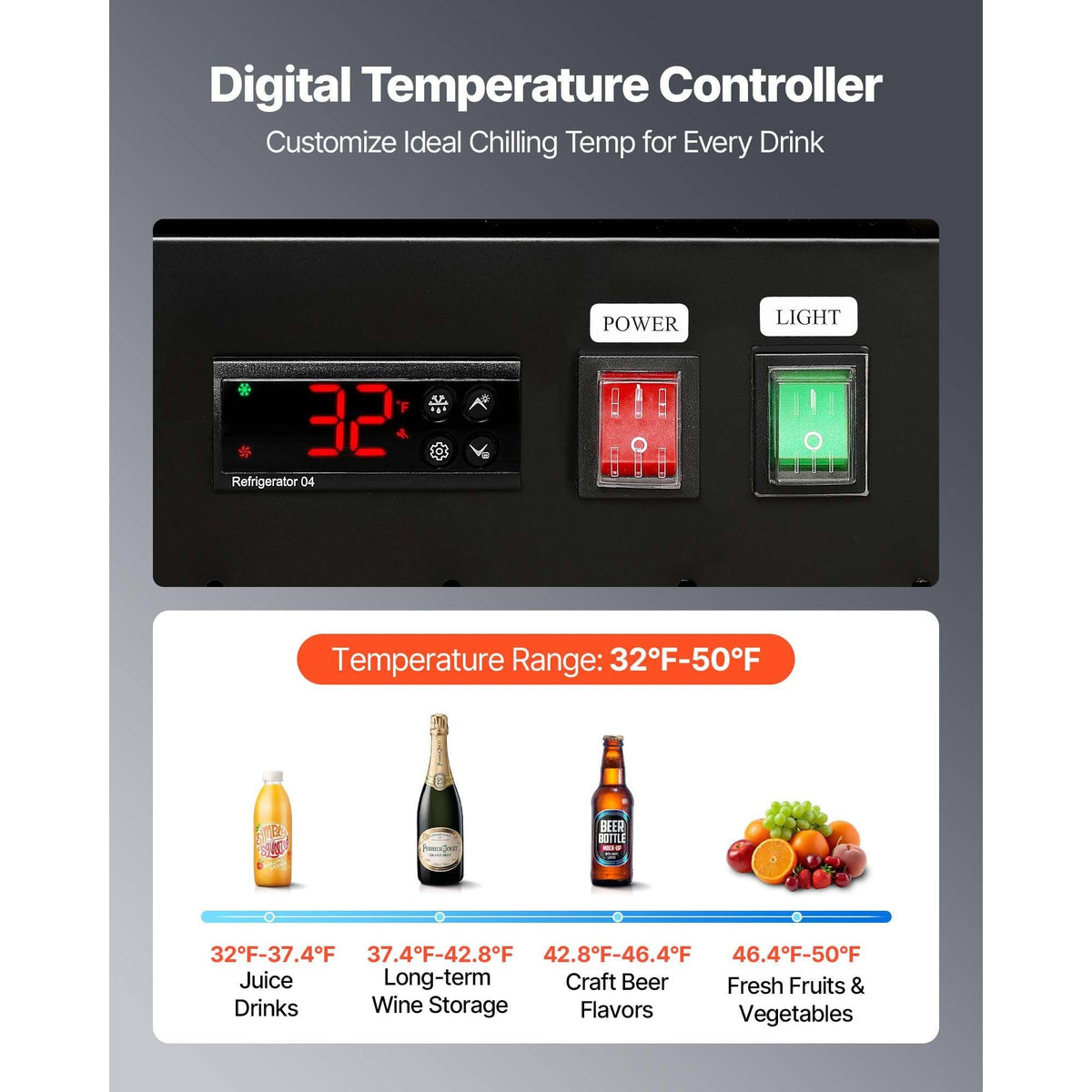 Commercial Merchandiser Refrigerator, 26.8 Cu.Ft / 760L Upright Beverage Cooler, 3 Glass Door Display Refrigerator with Customizable Lightbox, 12 Adjustable Shelves, Soft LED Lighting & Casters