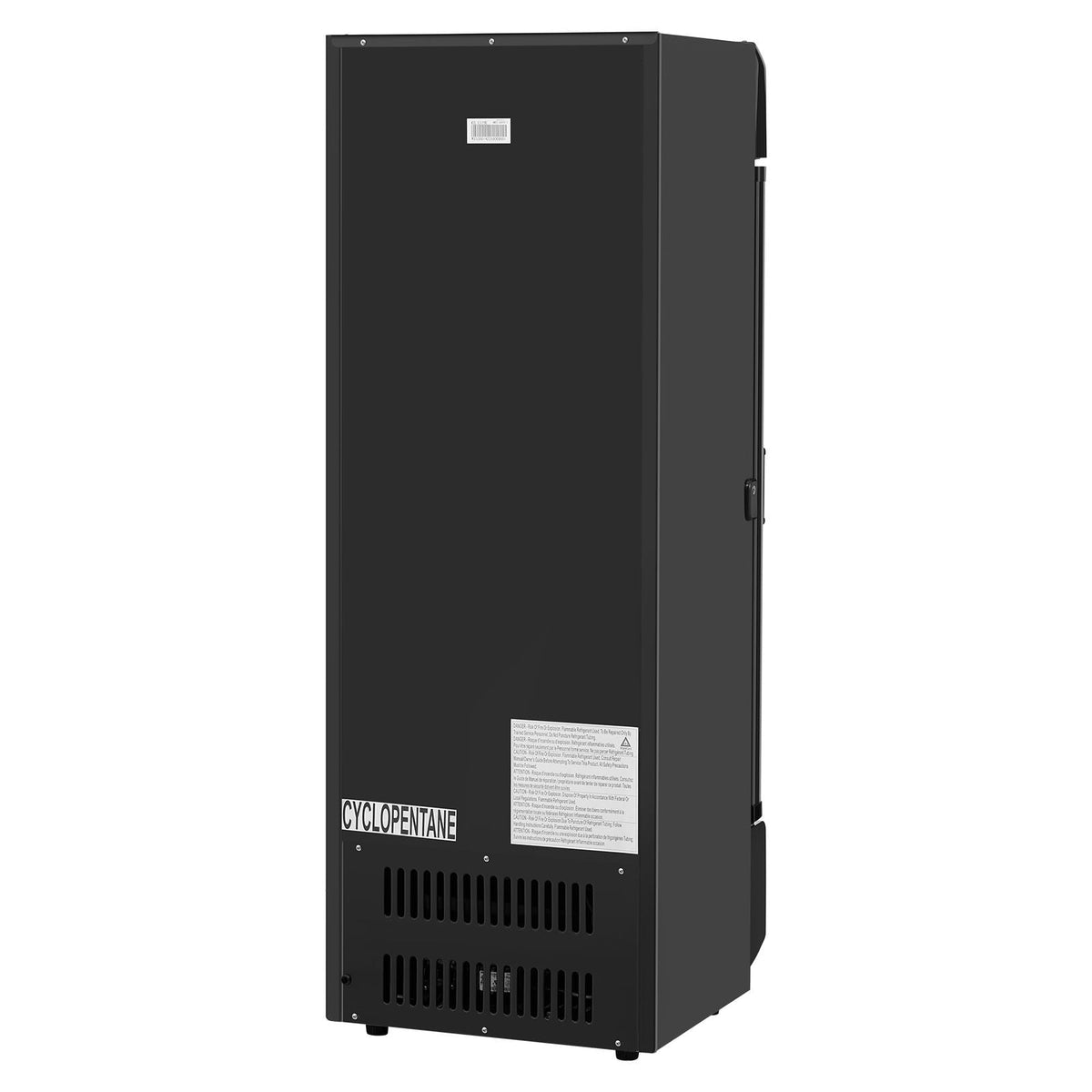 Commercial Merchandiser Refrigerator, 6.9 CU.FT Glass Door Display Refrigerator, Beverage Refrigerator Cooler Merchandiser with Adjustable Shelves, Soft LED Light, Customizable Lightbox, Black
