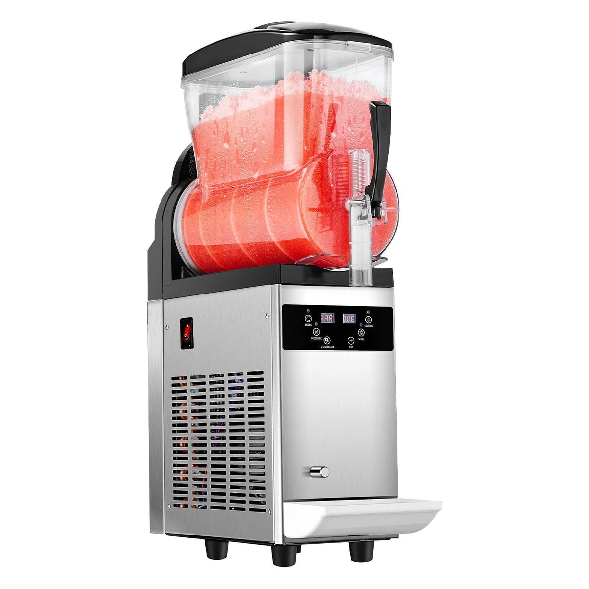 Commercial Slushy Machine, 12L Single Tank Frozen Drink Machine, 48 Cups Stainless Steel Margarita Smoothie Frozen Drink Maker, Slushie Maker for Home Party Restaurants Cafe Bars