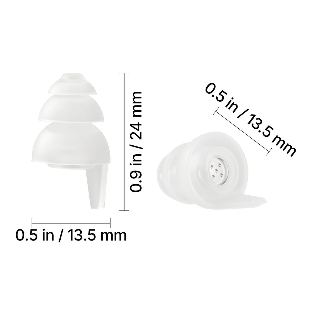 Concert Ear Plugs, 2 Pairs Reusable High Fidelity Musician Ear Plugs, SNR 27 dB High Noise Reduction Earplugs, Flexible Silicone Soft Music Ear Plugs, for Concerts, Festivals, Raves, Musicians