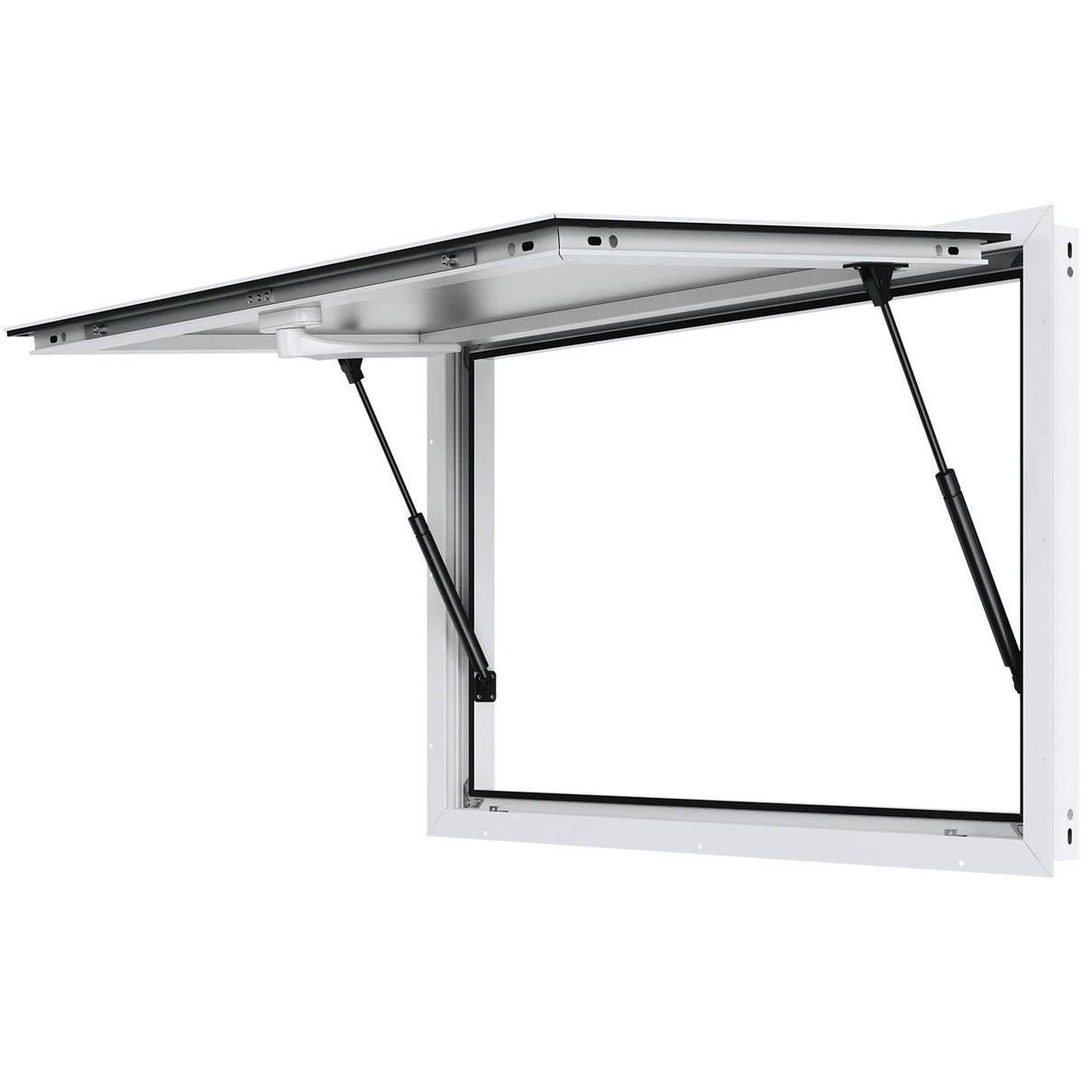 Concession Window for Food Truck, 36"x24" Aluminum Alloy Food Truck Service Window, Up to 85 Degrees Stand Serving Window with Awning Door & Drag Hook, for Food Trucks Concession Trailers