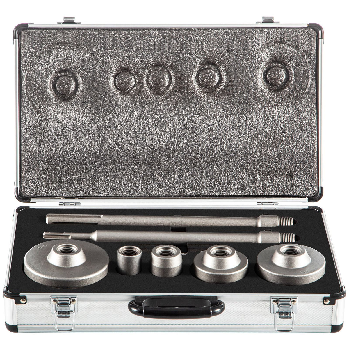 Concrete Hole Saw Kit, 1-2/11\", 1-3/5\", 2-9/16\", 3-5/32\", 3-15/16\" Drill Bit Set SDS Plus & SDS MAX Shank Wall Hole Cutter with a 4-1/3\" Connecting Rod for Concrete, Cement, Stone Wall, Ma