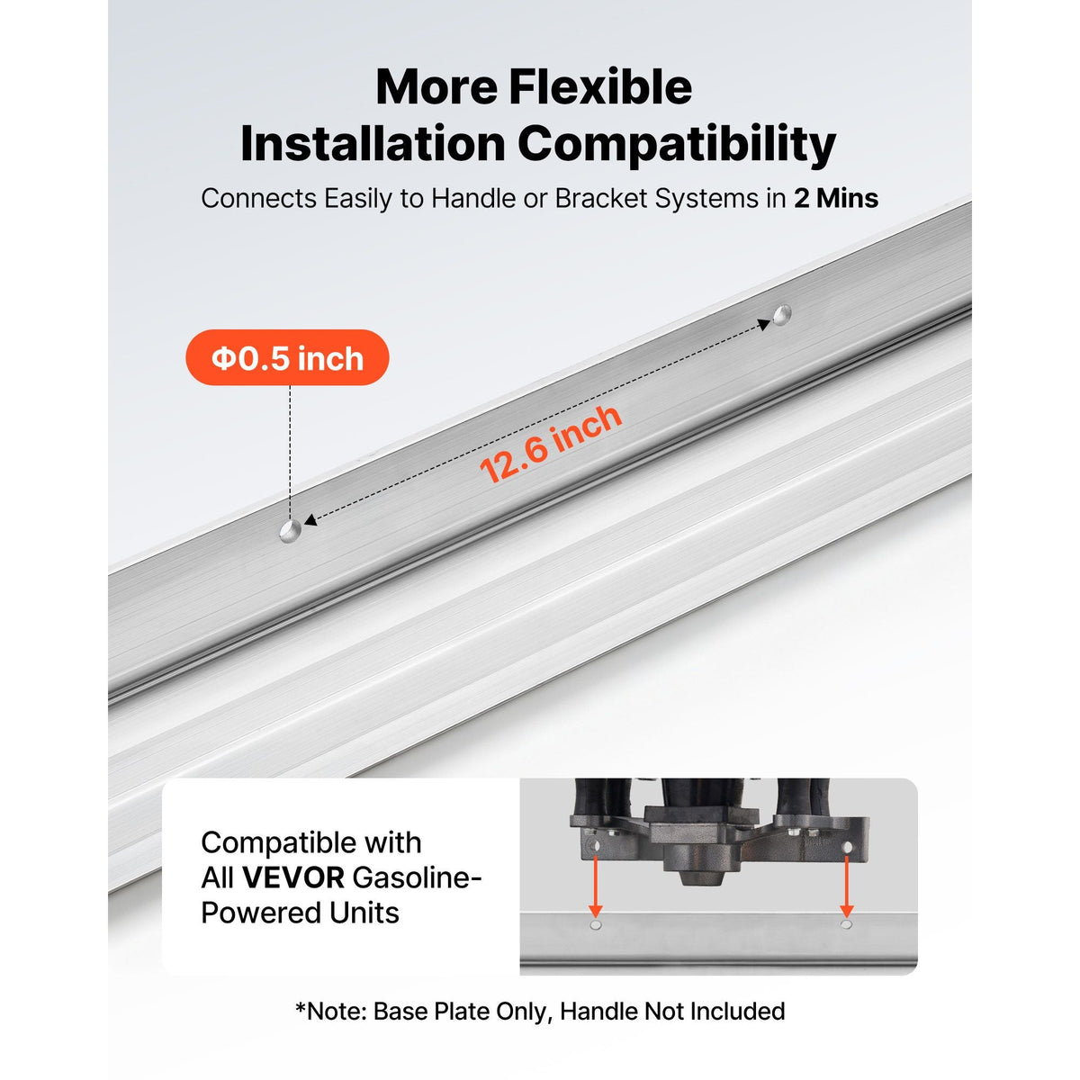Concrete Screed Blade 10 ft Length Aluminum Alloy Board Leveling Tool, 5.3 in Wide Straight Edge, Wide Coverage, Replacement Surface Leveler for Driveway, Patio, Sidewalk, Garage Floor Finishing