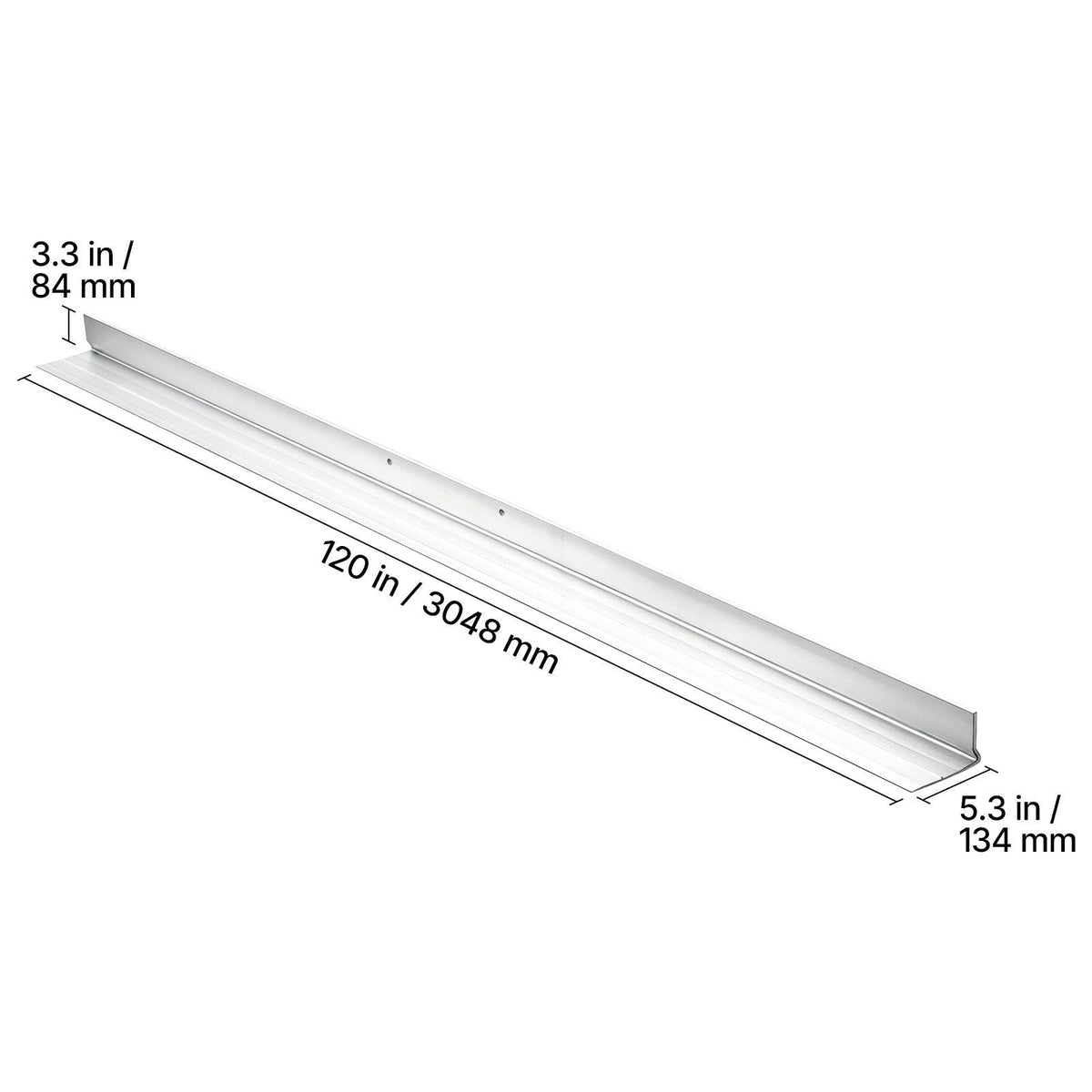 Concrete Screed Blade 10 ft Length Aluminum Alloy Board Leveling Tool, 5.3 in Wide Straight Edge, Wide Coverage, Replacement Surface Leveler for Driveway, Patio, Sidewalk, Garage Floor Finishing