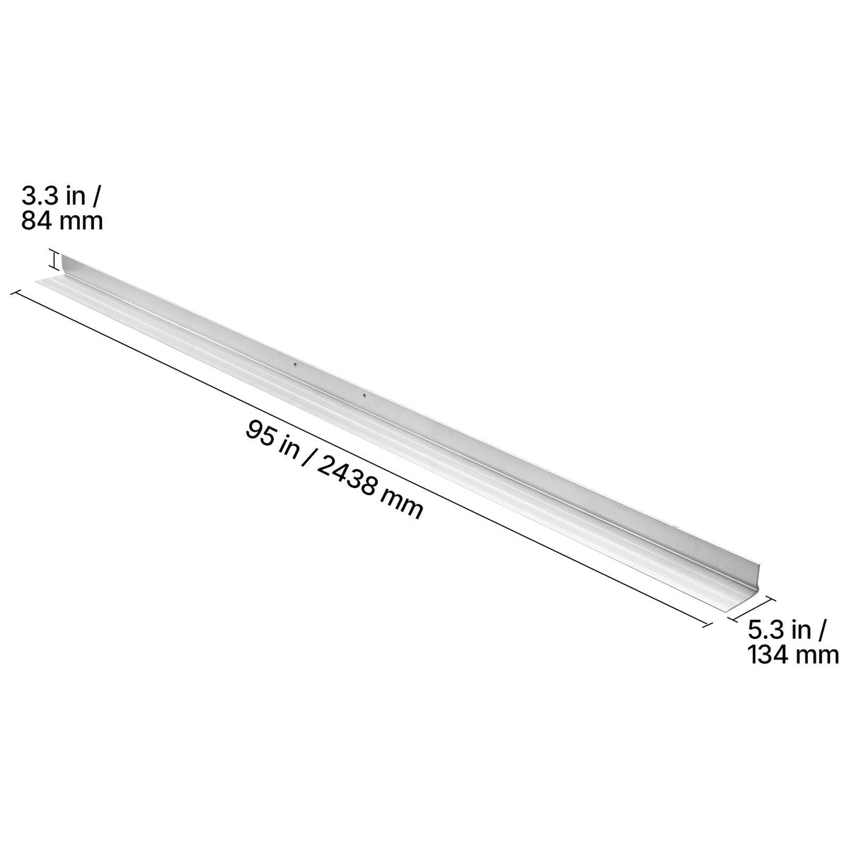 Concrete Screed Blade 8 ft Length Aluminum Alloy Board Leveling Tool, 5.3 in Wide Straight Edge, Wide Coverage, Replacement Surface Leveler for Driveway, Patio, Sidewalk, Garage Floor Finishing