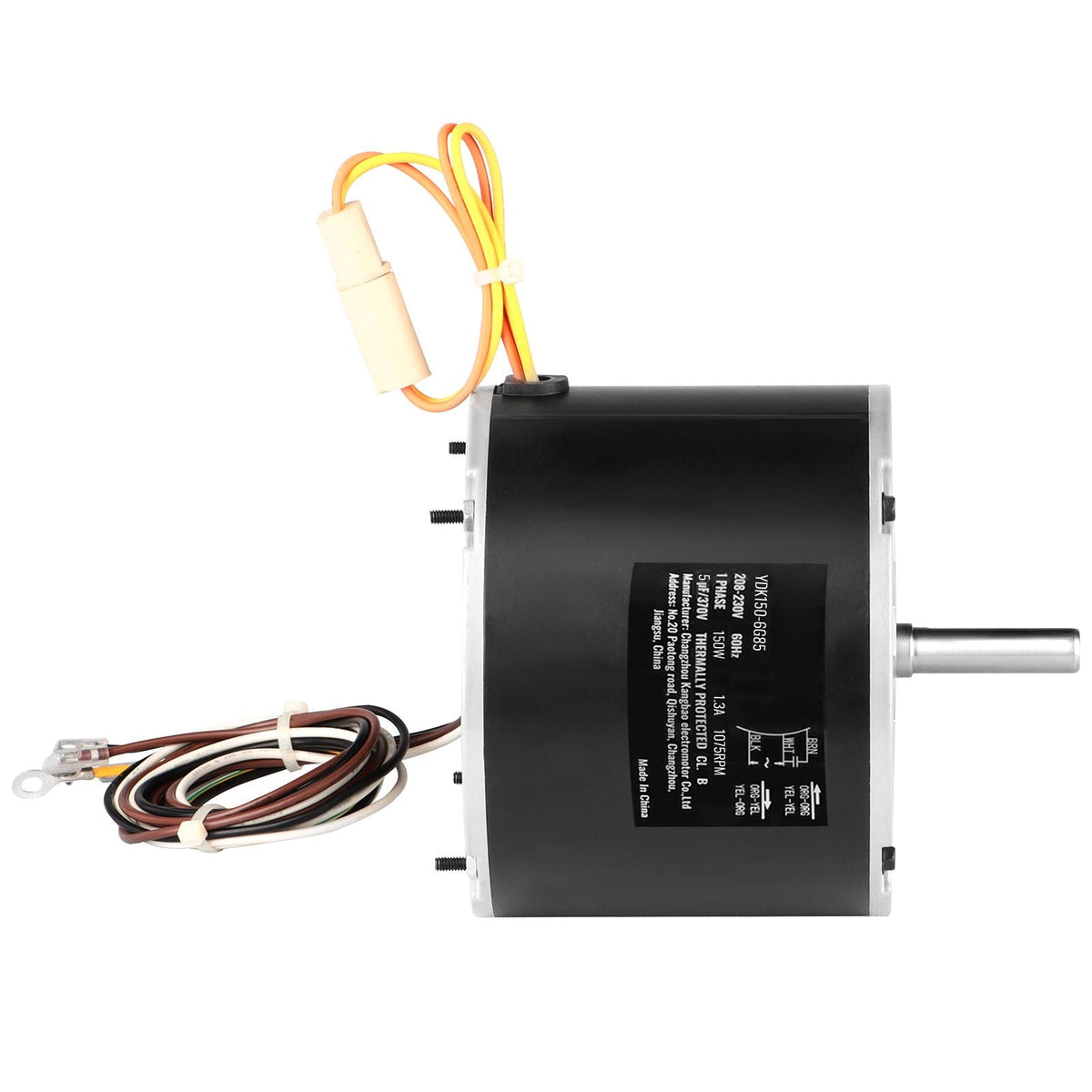 Condenser Fan Motor K55HXJKL-2918, 51-23055-11, 1/5 HP 208-230V, 1075RPM, OEM Standard Upgraded Replacement Condenser Motor Reversible Rotating, Explosion-proof CBB65 5μF/370V Capacitor