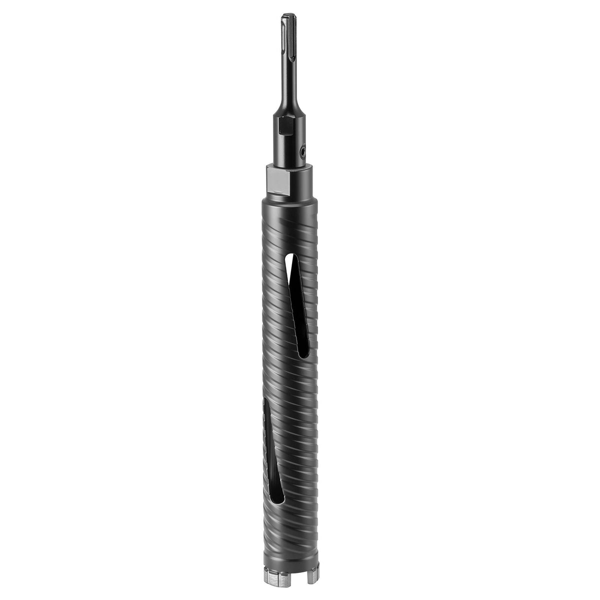 Core Drill Bit, 1-1/2 inch Diameter, 9-1/2 inch Drilling Depth, 5/8-11 Internal Thread, Diamond Dry Coring Bit with 3 Adapters, Pilot Drill and Hex Wrench, for Concrete, Red Bricks, and Masonry