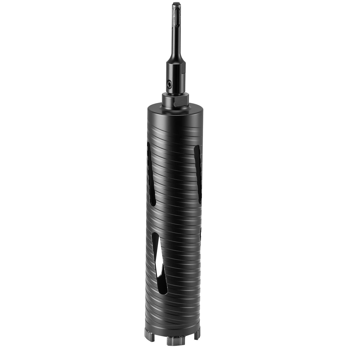 Core Drill Bit, 2-1/2 inch Diameter, 9-1/2 inch Drilling Depth, 5/8-11 Internal Thread, Diamond Dry Coring Bit with 3 Adapters, Pilot Drill and Hex Wrench, for Concrete, Red Bricks, and Masonry