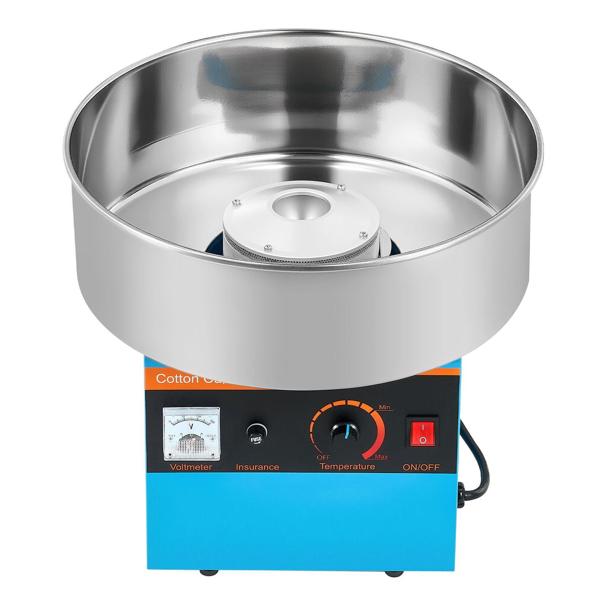 Cotton Candy Machine Commercial, 1000W Electric Candy Floss Maker, Easy Use with 15 inch Stainless Steel Bowl and Sugar Scoop, Makes Hard Candy for Home Kids Birthday, Family Party, Blue