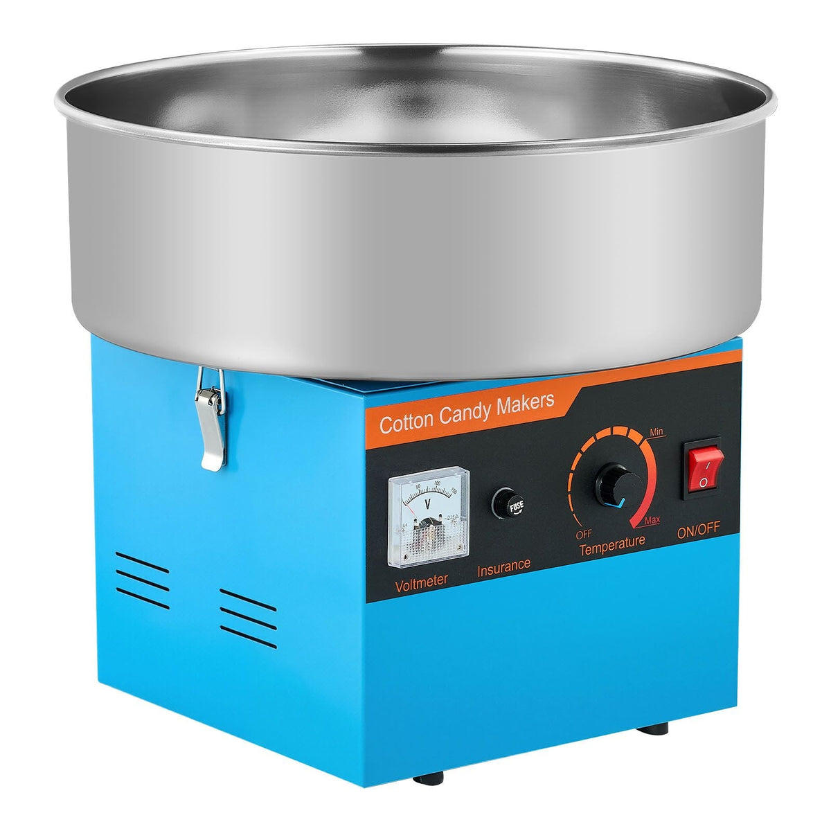 Cotton Candy Machine Commercial, 1000W Electric Candy Floss Maker, Easy Use with 15 inch Stainless Steel Bowl and Sugar Scoop, Makes Hard Candy for Home Kids Birthday, Family Party, Blue