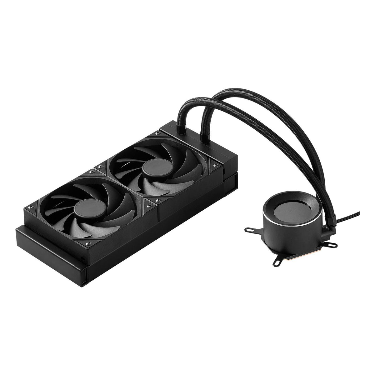 CPU Liquid Cooler, AIO CPU Water Cooler - 120mm PWN Fans, Pump, 1.8'' Display, Max. 2200RPM CPU Cooling Fan, Efficient Black PC Water Cooler for Intel 115X/1366/2011/1700/1200, AMD AM4/AM5