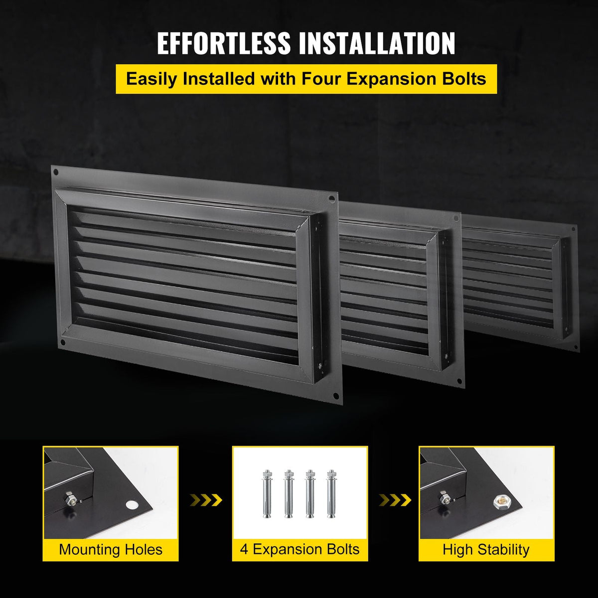 Crawl Space Flood Vent Foundation Flood Vent 8"Height x 16"Width Wall Vent