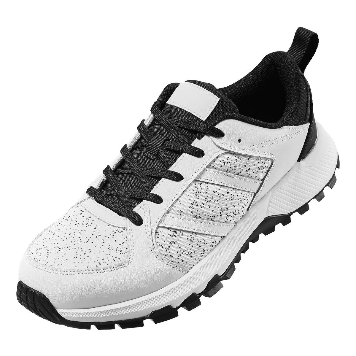 Cross Training Shoes, W Width Sneakers US Size 8, Wide Toe Box Shoes with Arch Support & Adjustable Lace-up, Training Shoes for Running, Gymnastics, Dog Walking, and Weightlifting (White)