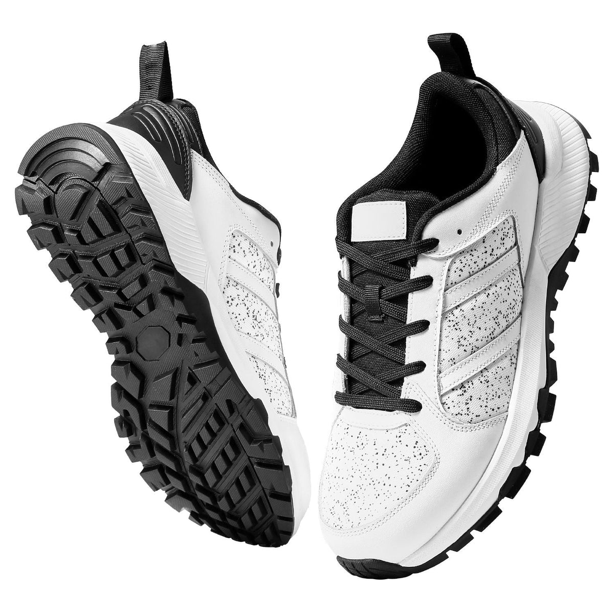 Cross Training Shoes, W Width Sneakers US Size 8, Wide Toe Box Shoes with Arch Support & Adjustable Lace-up, Training Shoes for Running, Gymnastics, Dog Walking, and Weightlifting (White)