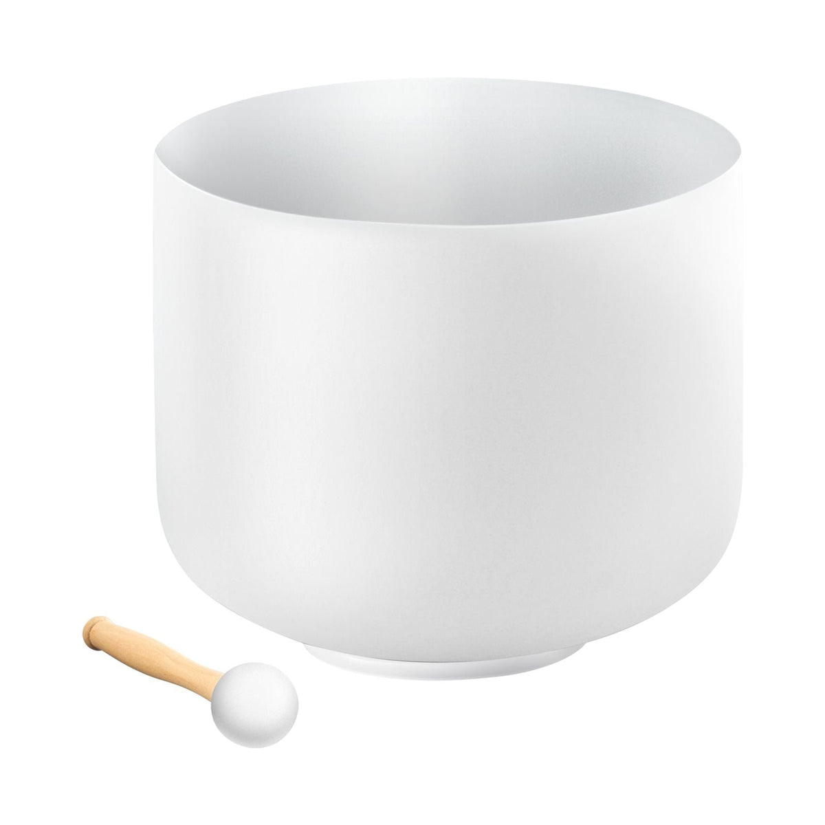 Crystal Singing Bowl, 8-inch F Note Heart Chakra Singing Bowl, Frosted Quartz Singing Bowl with Rubber Mallet and O-Ring, Perfect for Meditation, Yoga, Sound Baths, Sound Healing