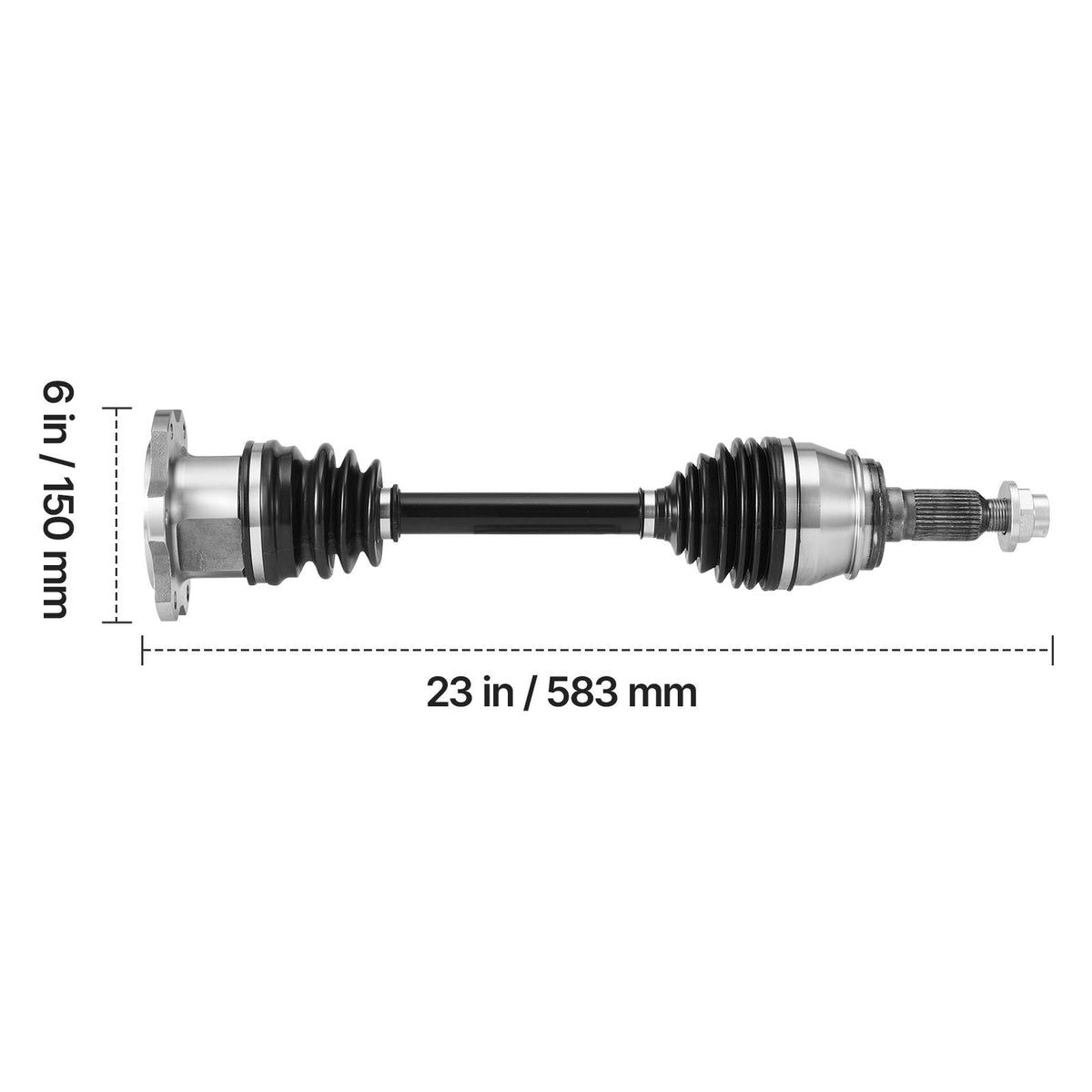 CV Axle Shaft Assembly, Front Left or Right Side (Driver or Passenger Side), Automotive Replacement CV Joint Axle Shaft Compatible with 2007-2020 Cadillac Escalade, Alloy Steel & Carbon Steel