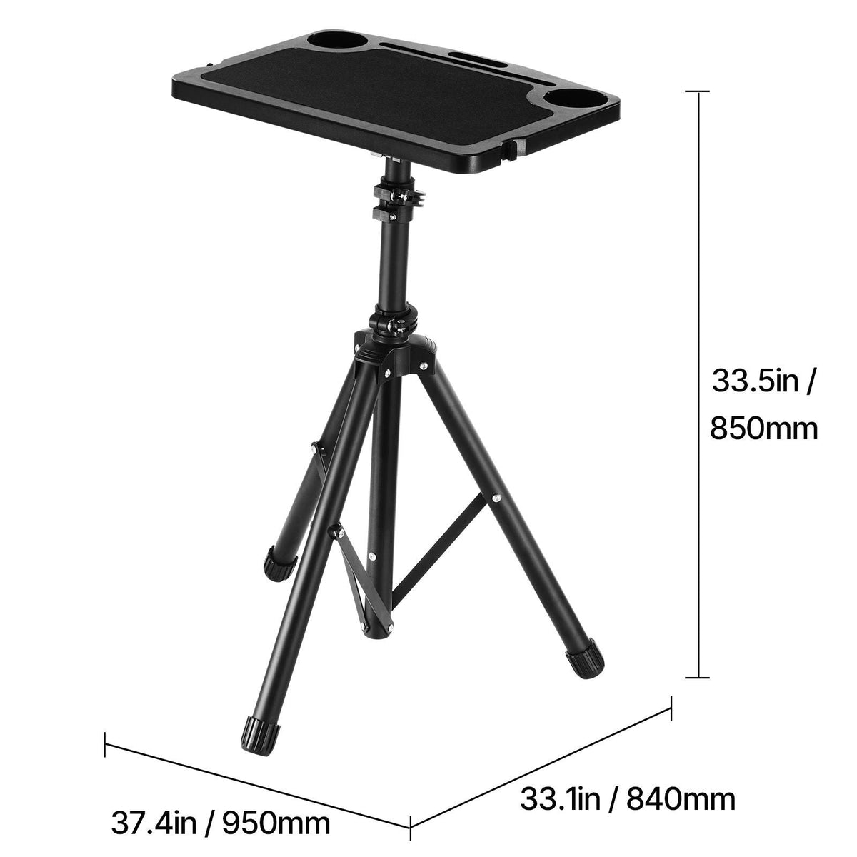 Cycling Desk, Stationary Foldable Adjustable Bike Trainer & Treadmill Desk with Triangle Support, Non-Slip Multi-Slot Bike Trainer Fitness Desk with Handle Bar, Fit for Home Office Exercise