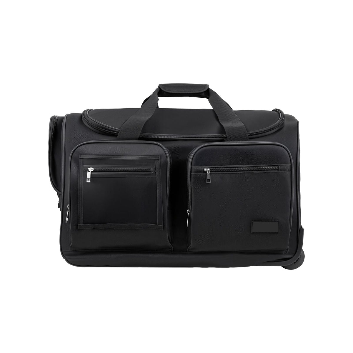 Dance Bag with Garment Rack, 23 Inch Rolling Dance Duffel, with Wheels, USB Port, Height Adjustable Clothes Rack, Privacy Protection Curtain, Ideal for Travel and Competitions, Matte Black