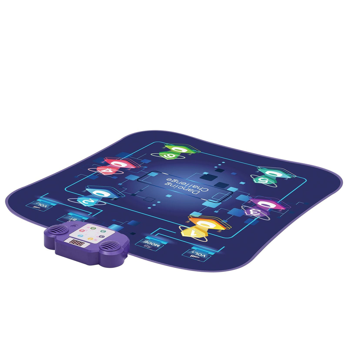 Dance Mat, 6-Button Dance Mixer Rhythm Step Play Mat, Electronic Dance Pad with Wireless Bluetooth, LED Lights, 5 Game Modes, Adjustable Volume, Built-in Music, Toys Gifts for 3+ Year Old Girls