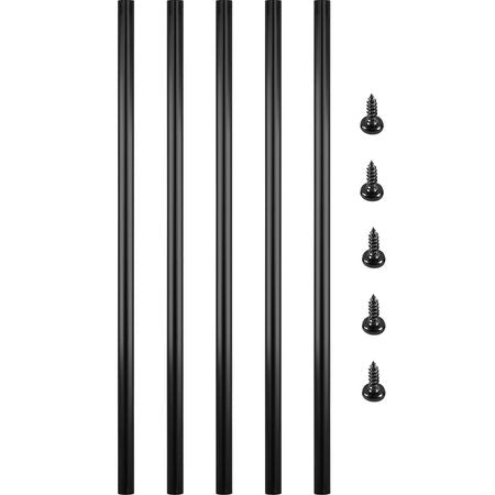 Deck Balusters, 101 Pack Metal Deck Spindles, 26\"x0.75\" Staircase Baluster with Screws, Aluminum Alloy Deck Railing for Wood and Composite Deck, Circle Baluster for Outdoor Stair Deck Porch