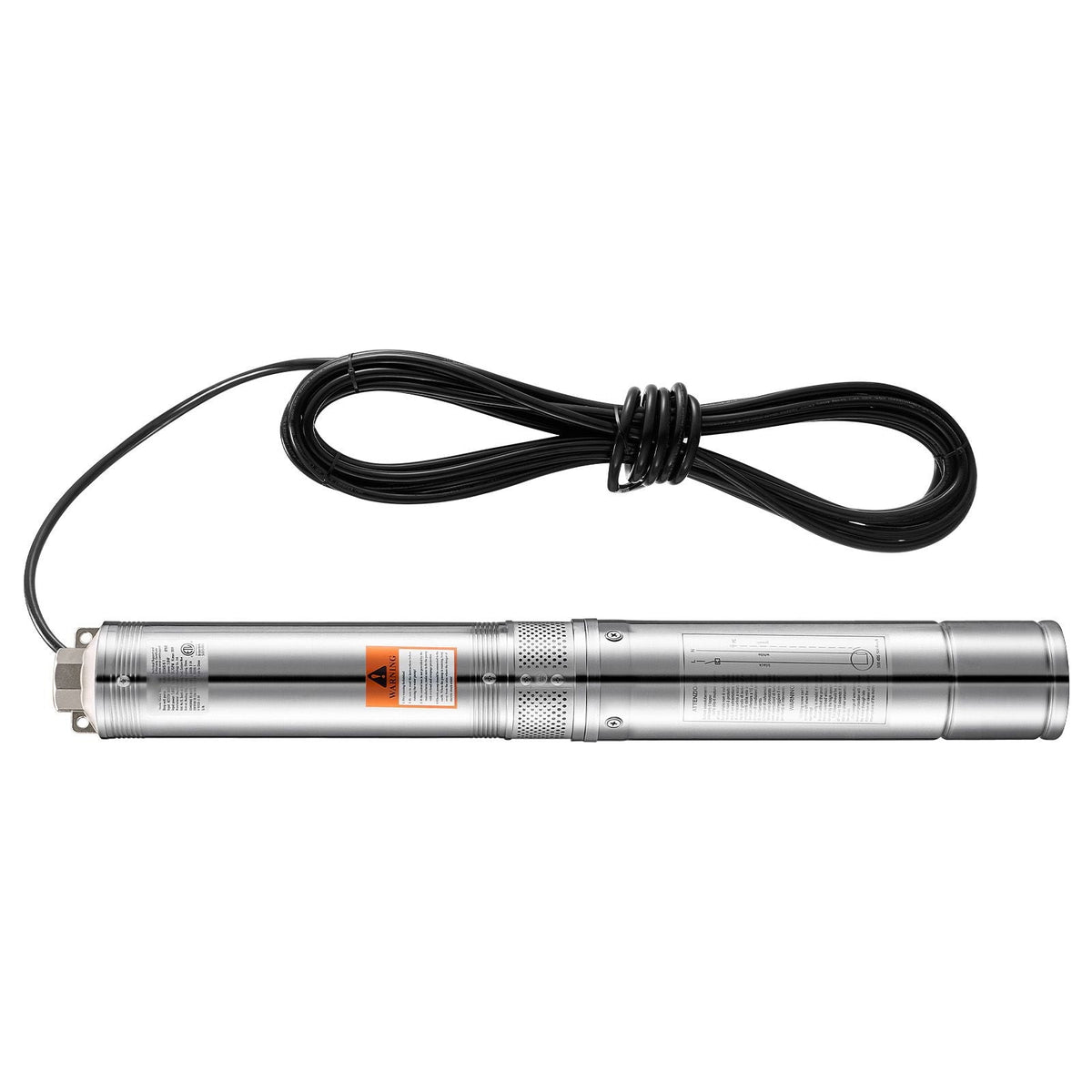 Deep Well Submersible Pump, 1 HP Output Power, 115V, 31.7 GPM Flow 207 ft Head, with 32.81 ft Cord External Control Box, Stainless Steel Water Pump, for Industrial Irrigation and Home Use, IP68