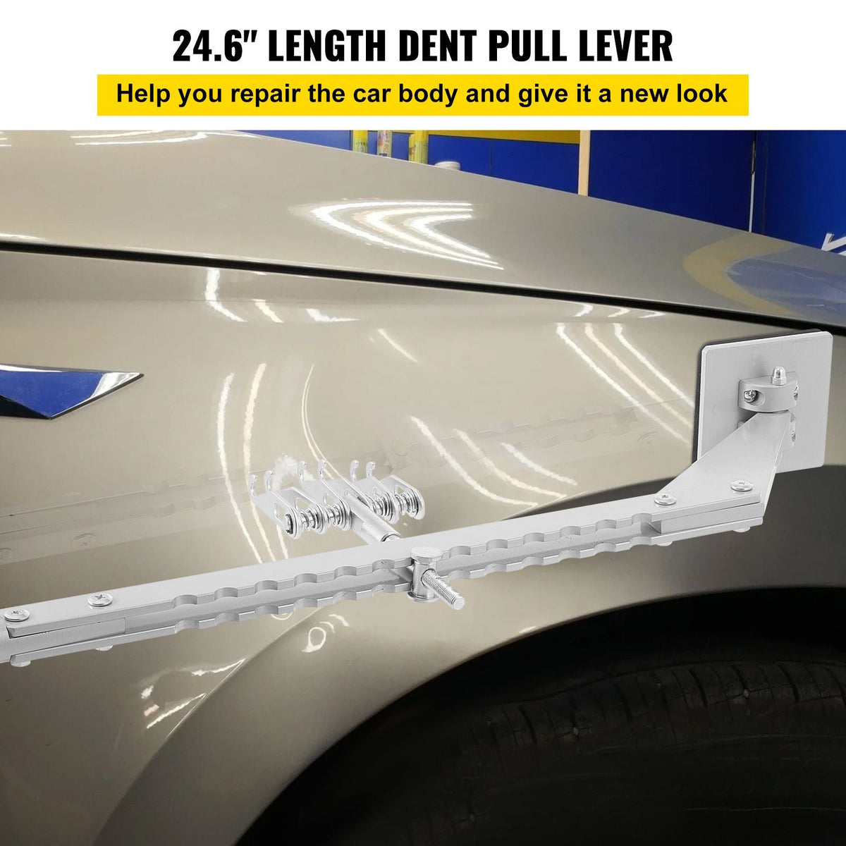 Dent Pull Lever Bar 6 Claw Hook Dent Puller Single Leg Lifter Portable Dent Pull Bar Aluminum Alloy for Car Dent Repairing