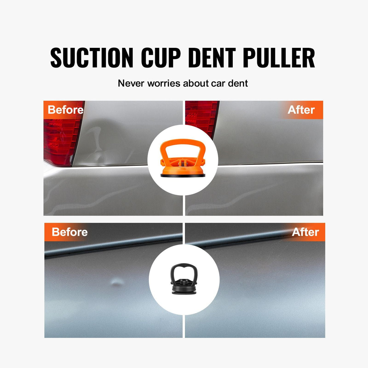 Dent Removal Kit, 3 Packs Suction Cups, Dent Puller Handle Lifter with Gloves and Cloth, Paintless Car Dent Puller Remover for Car Dent Repair, Glass, Tiles, Mirror Lifting and Moving