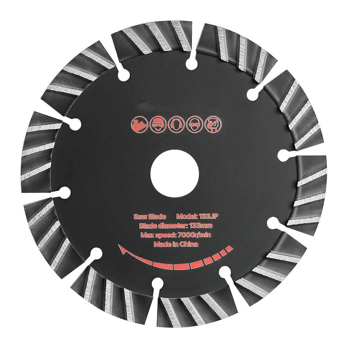 Diamond Blades 5.24 inch, 5-Pack Wall Chaser Saw Blade Cutting Blade, 0.79 in Arbor, High-Hardness Diamond Segments, 65Mn Steel Core, Dry Wet Cutting, Clean Edges for Concrete Brick Stone Cement