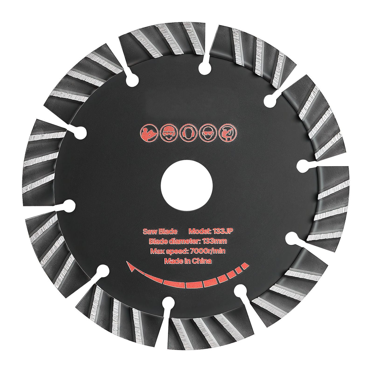 Diamond Blades 5.24 inch, 5-Pack Wall Chaser Saw Blade Cutting Blade, 0.79 in Arbor, High-Hardness Diamond Segments, 65Mn Steel Core, Dry Wet Cutting, Clean Edges for Concrete Brick Stone Cement