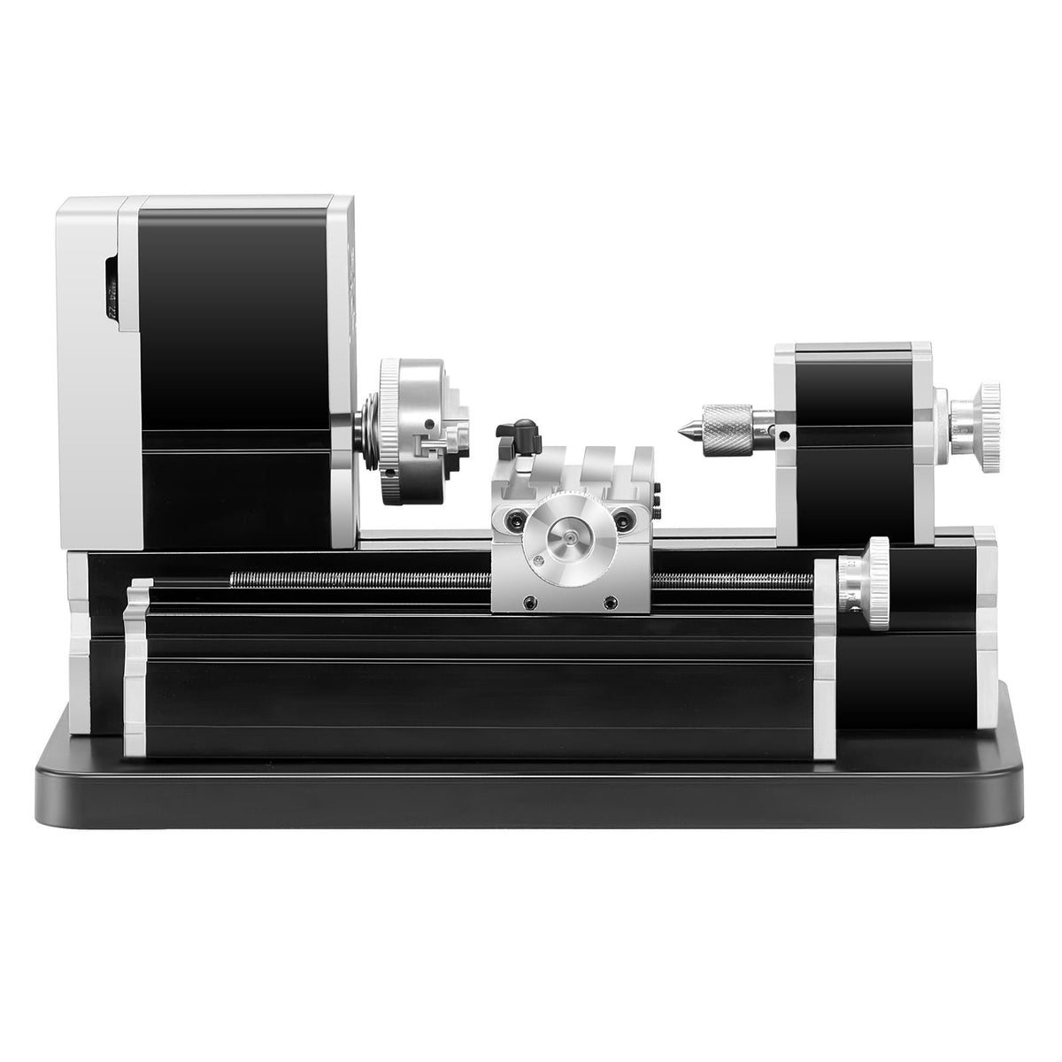 Didactical Mini Metal Lathe Machine, 2.76 x 5.12 in, 36W Power Metal Lathe, 20,000 RPM Speed, with 3-jaw Chuck, Aluminum Alloy Handwheel, for Processing Precision Parts Soft Metals Wood Plastics