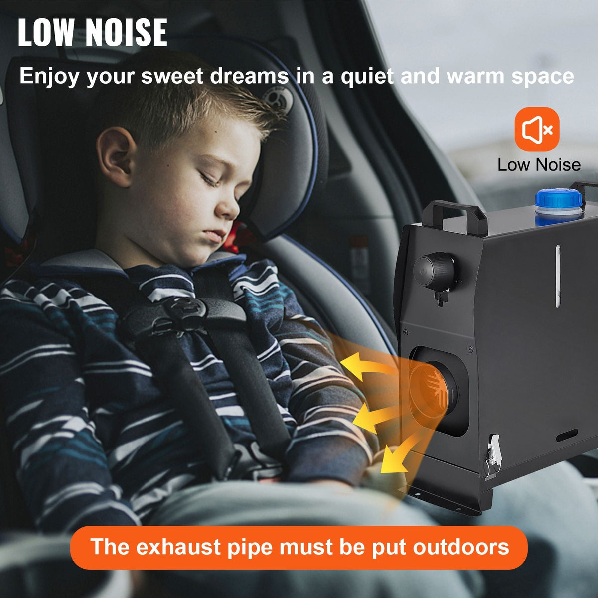 Diesel Air Heater, 12V 8KW All-in-One Diesel Heater, Diesel Parking Heater with Remote Control and Muffler for Car, Vans, Truck, RV, Boats, Trailer, Motorhome and Caravan