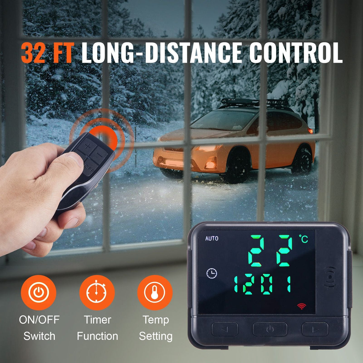 Diesel Air Heater, 12V 8KW All-on-one Diesel Heater with Remote Control and LCD Display, 5L Fuel Tank Portable Diesel Parking Heater, Rapid Heating for RV Trailer Camper Van Boat
