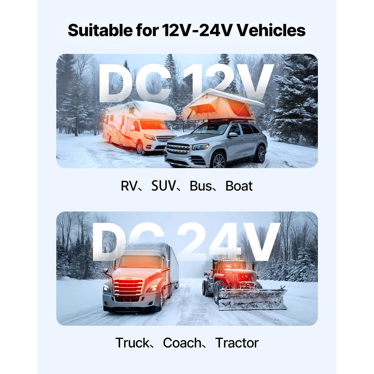 Diesel Air Heater, 8 kW DC12-24V, Fast Heating Diesel Parking Heater with Remote Control and Blue LCD Switch, Low Noise, Pre-Heating Function, for RV, Truck, Camper, Van, Boat and Trailer