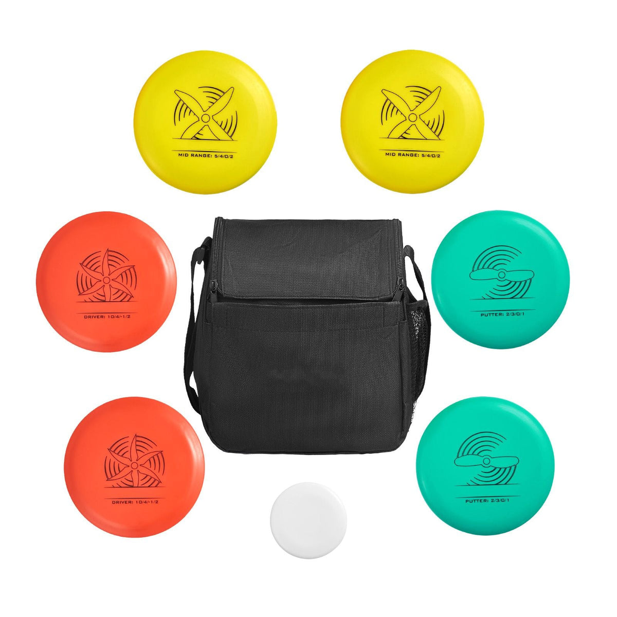 Disc Golf Set, 6 PCS Flying Discs for Beginners, Disc Golf Starter Set, with Putter, Mid-Range, Driver, Including Mini Marker, Portable Backpack, for Outdoor Backyard, Lawn, Beach, and Park